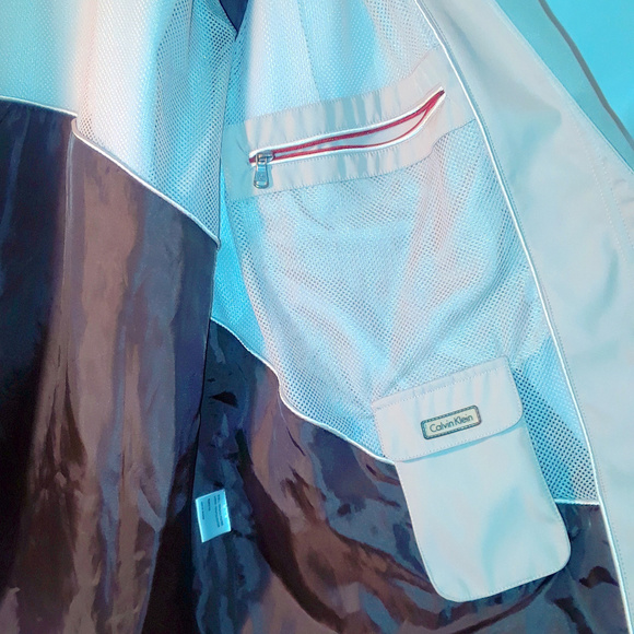 Calvin Klein XL Water Resistant Wind Protection Sport Jacket Light Gray - Picture 5 of 8